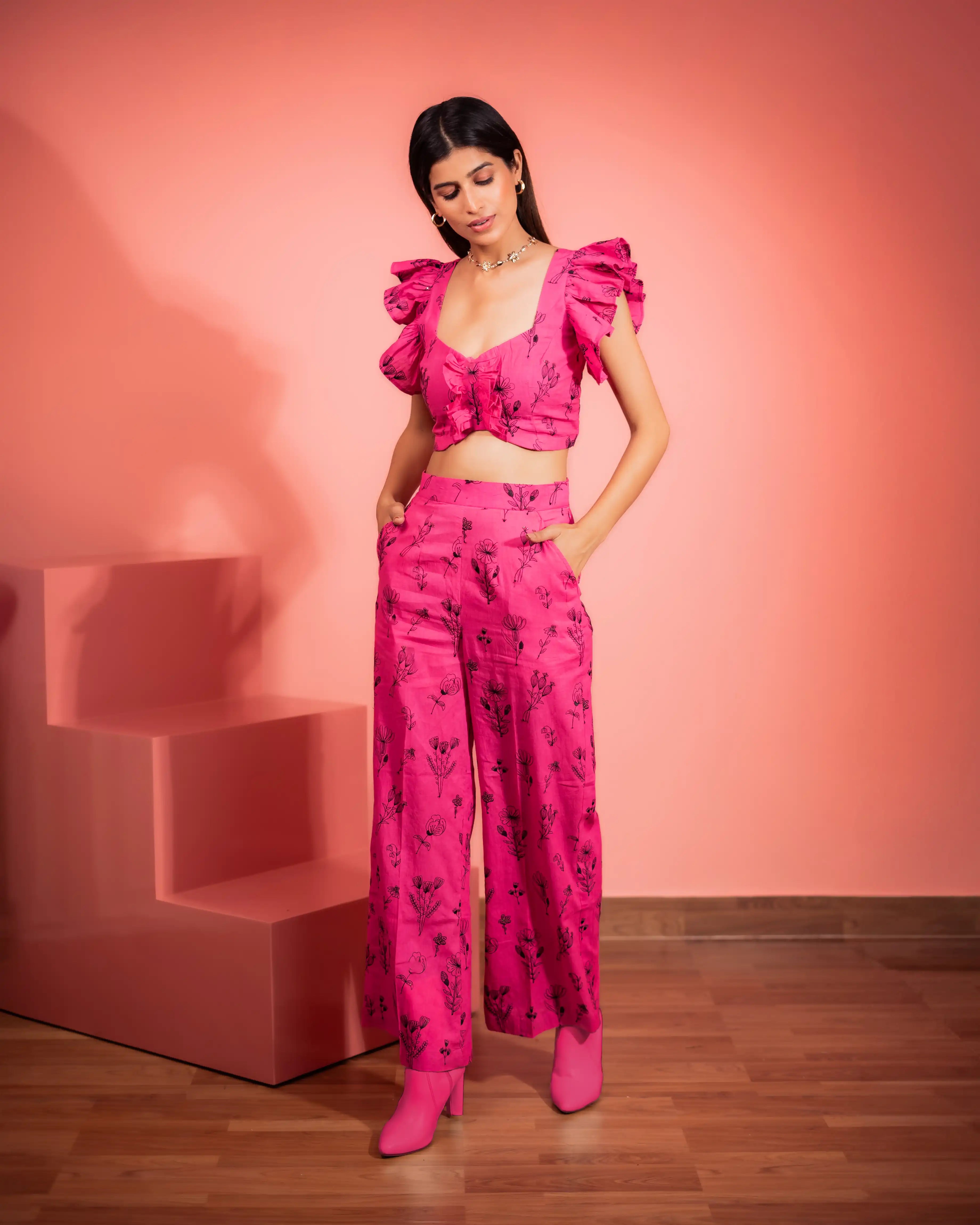 Valentina Floral  Embroidered Pants