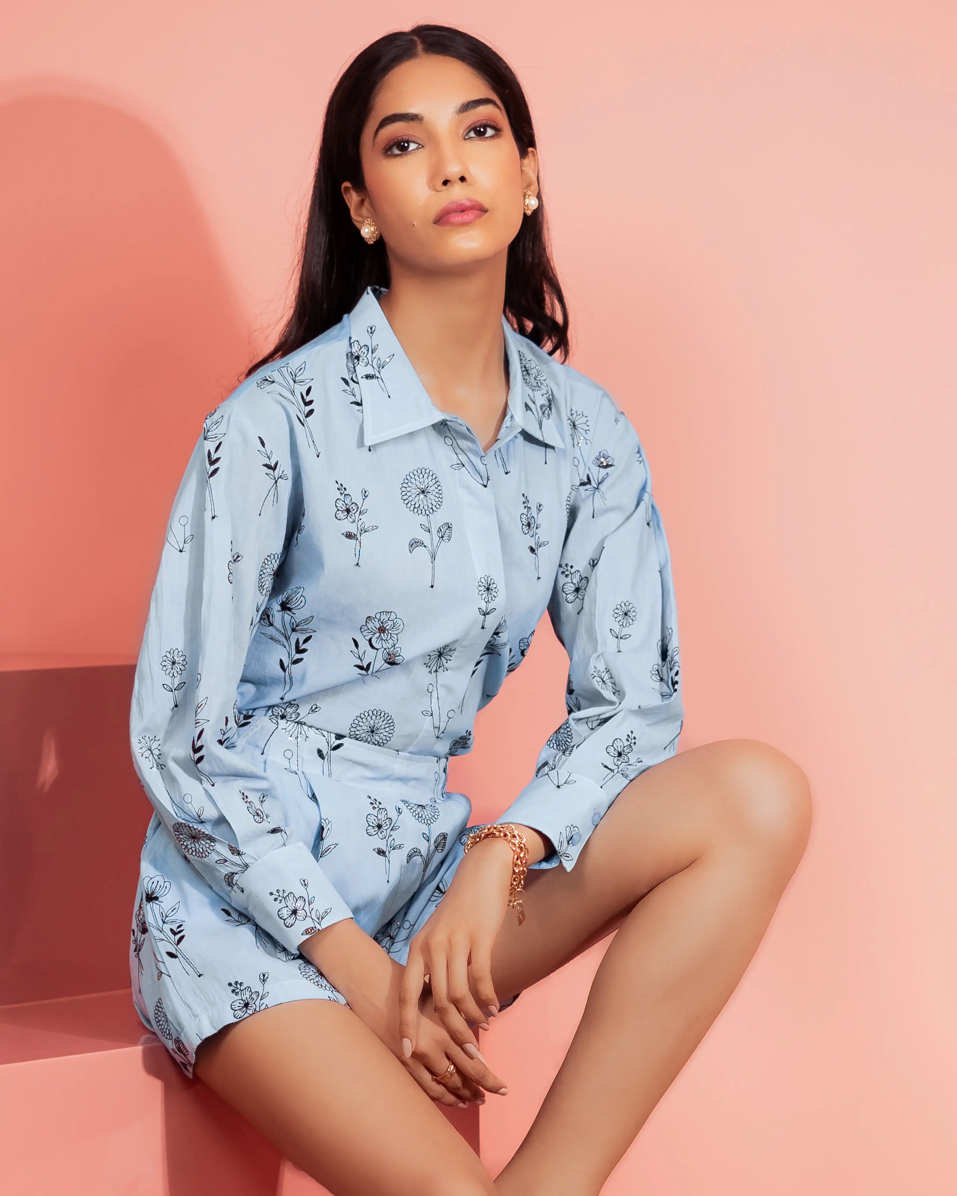 Eleanor Floral  Embroidered Shirt