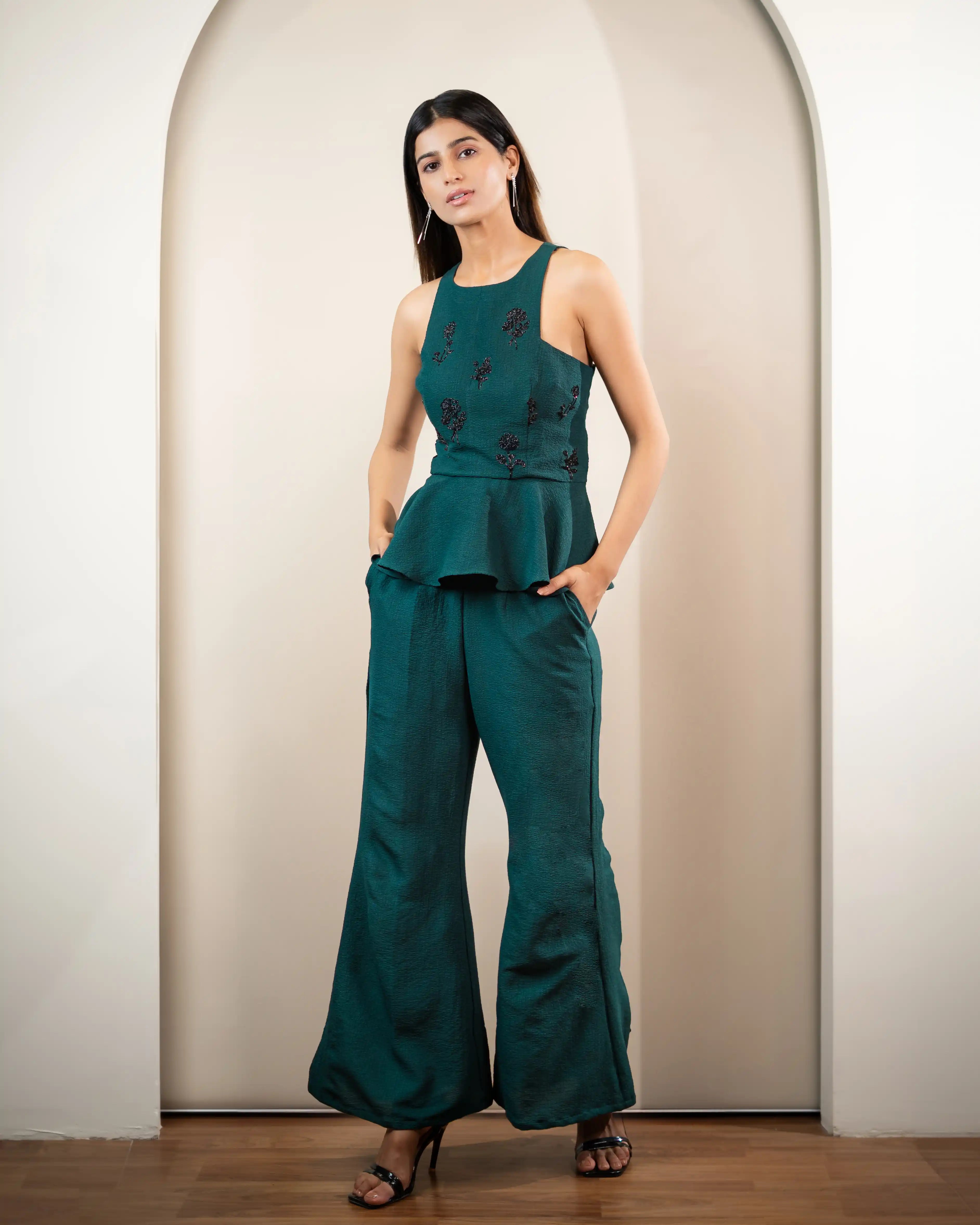 Aurora Textured Flared  Pants