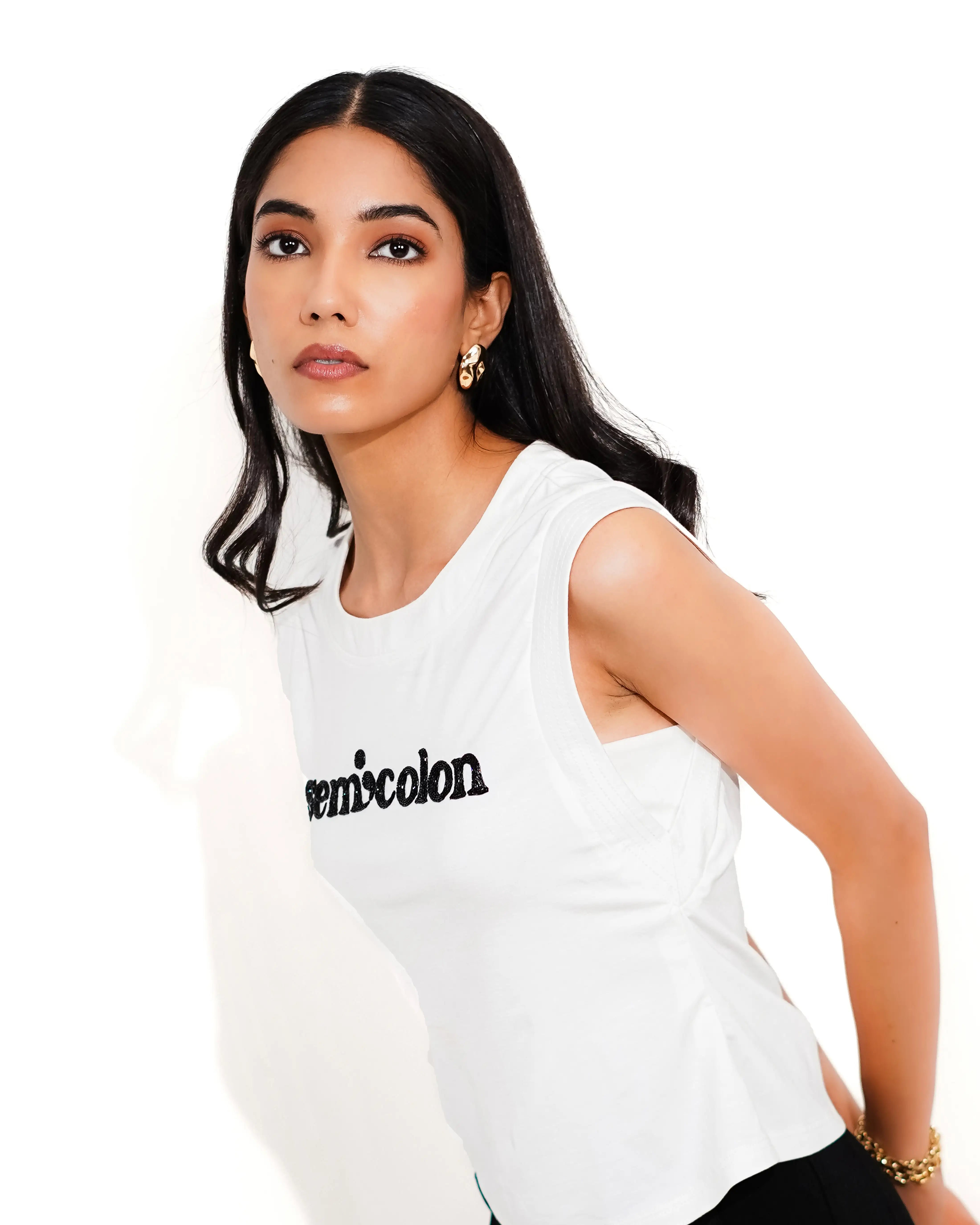 Semicolon Logo  Embellished Tshirt