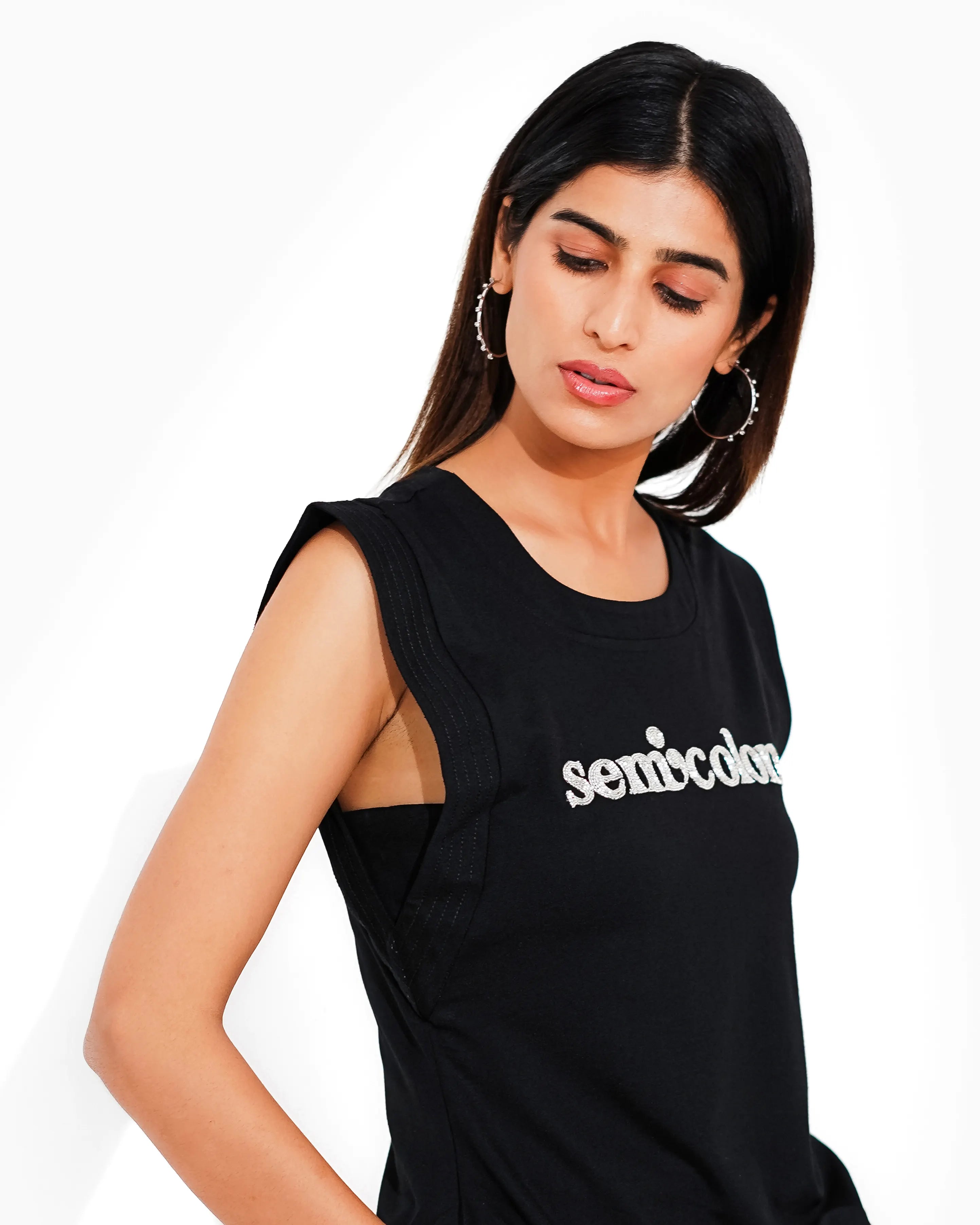 Semicolon Logo  Embellished Tshirt